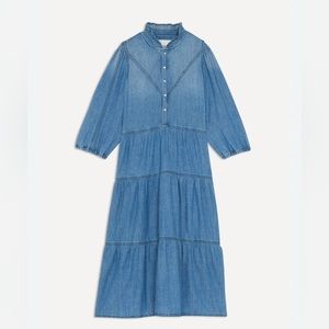 ba&sh Willow Midi Denim Dress. Size large.
